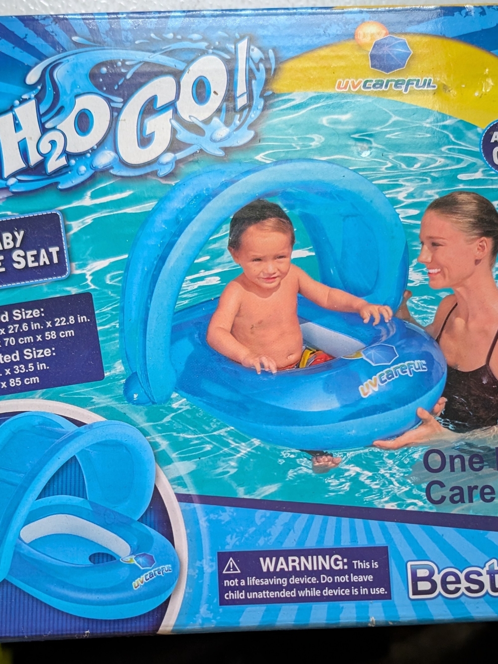 UV Careful Blue Baby Float with Canopy - H2O GO!